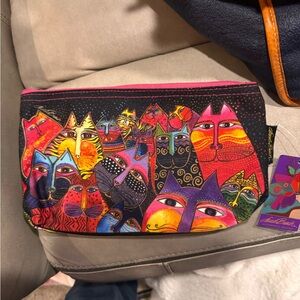 Laurel Burch Colorful Cat Bag 4 Piece Bundle